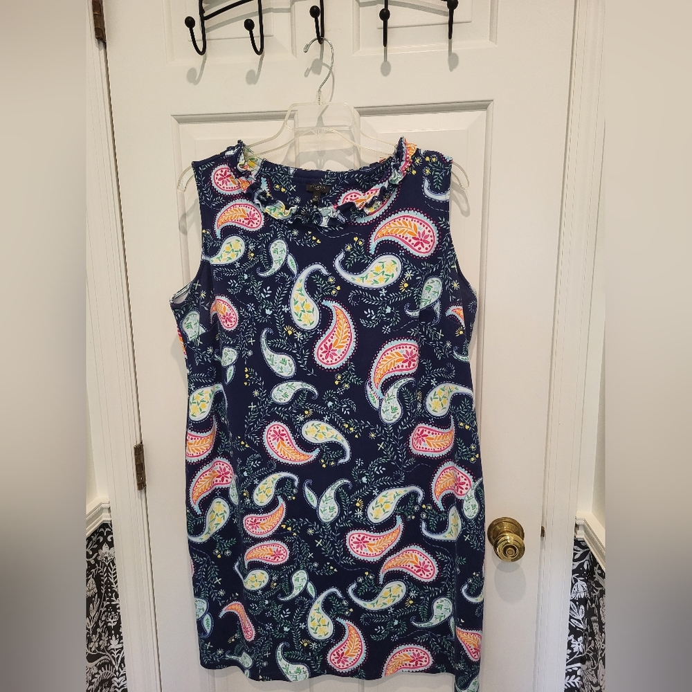 Talbots sleeveless paisley dress